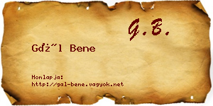 Gál Bene névjegykártya